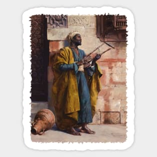 Street Musician in Marrakesh Sticker